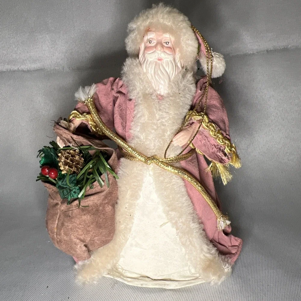 vintage‎ Victorian-style Santa Claus Christmas Ornament 6 inches tall